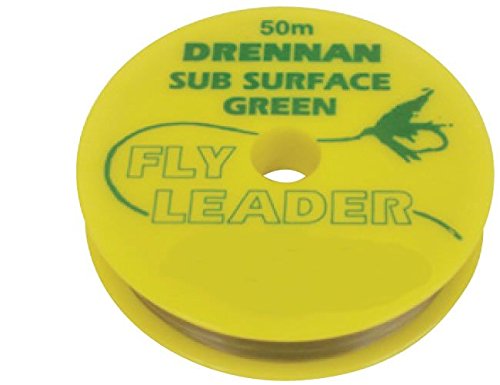 50m Drennan Subsurface Fly Line Tippet Leader Material - Green - 12lb
