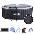 ALEKO Diamond 2-Person Inflatable Jetted Hot Tub | 100 Soothing Bubble Jets | Energy Efficient Cover | LED Lights with 7 Lights | 360-Degree Bubble Massage | 145 Gallon Water Capacity