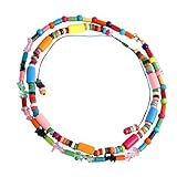 Collier ras du cou bohème à plusieurs rangs de perles : idéal comme cadeau pour vos amies à l'occasion de leur anniversaire, d'une fête, de noël, du nouvel an, etc