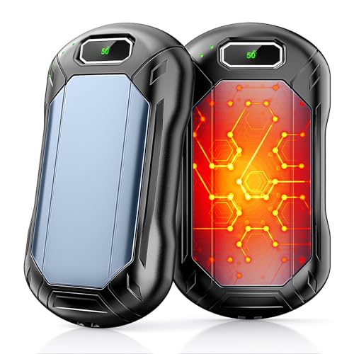 Chauffe-mains rechargeables 8000 mAh : lot de 2 chauffages de poche électriques