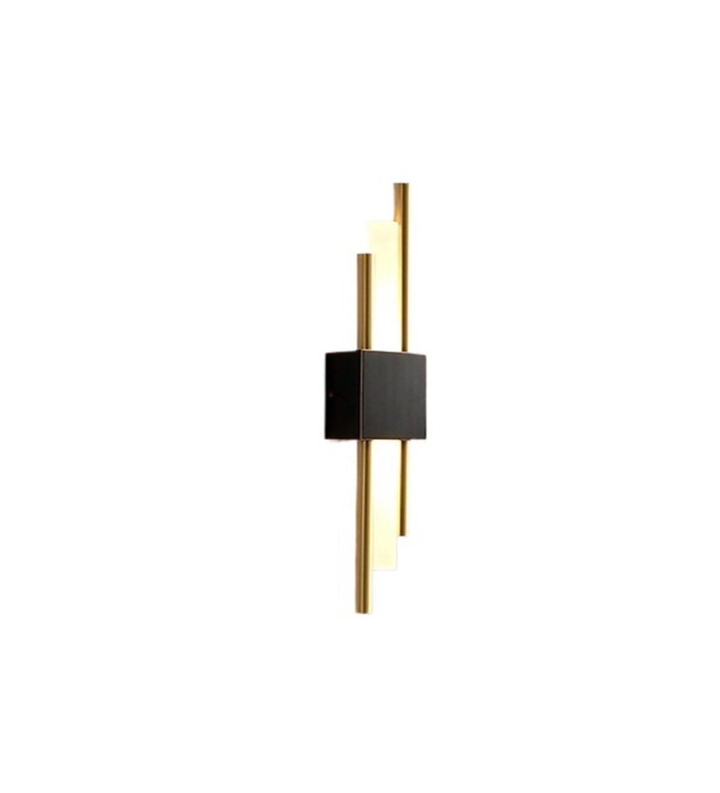 Oświetlenie obrazu, Nordic miedź oświetlenie naścienne Led lampa wewnętrzna do nocnej sypialni schody korytarz korytarz salon nowoczesny codzienny kinkiet Home Deco(B Gold-Black)