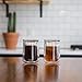 ovalware Double Wall Single Lip Insulated Glass Cup, Set of 2 (12oz / 350ml) - Borosilicate Glass For Coffee, Tea, Whiskey, Cocktails & All Beverages - Minimalistic & Durable Double-Wall Drinking Mug