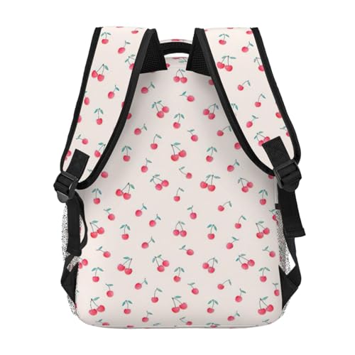 Mochila básica duradera de 20 x 29 x 40 cm con estampado de cerezas dulces 4