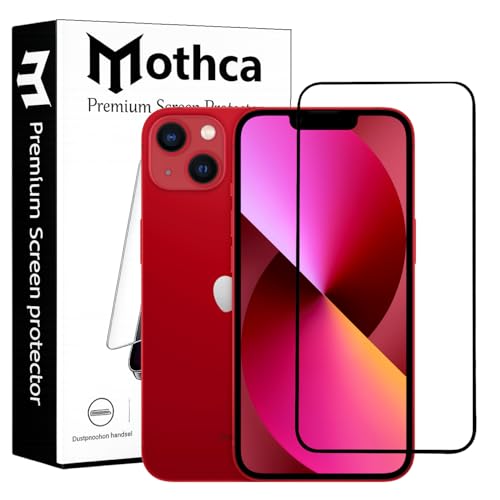 Image of Mothca Military-Grade Tempered Glass Screen Protector Compatible for iPhone 13 Mini with Edge to Edge Coverage - Case Friendly, Anti-Scratch & Bubble-Free Installation Kit
