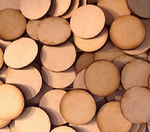 Miniatura 2 de 50mm Round Bases (x5) MDF Wooden Laser Cut Crafts Blanks FAST SHIPPING US SELLER