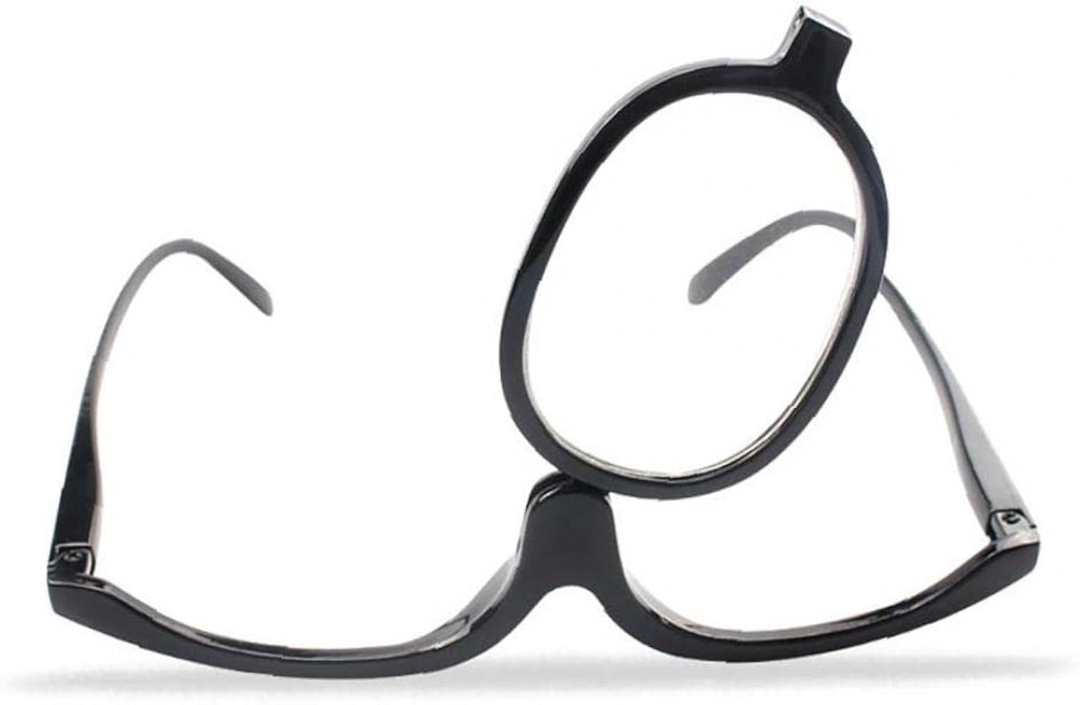 Amazon.co.jp: メイクアップ 折りたたみ メガネ 単レンズ 回転