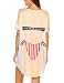 Ekouaer Women's Bikini Dress Cover Up Cute 4th of July America Flag Bikini Shirts Baggy Bathing Suit Cover Up M
