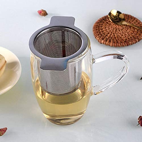 Extra Fine Mesh Tea Strainer Stainless Steel Tea Infuser Steeper For Loose Leaf Tea And Coffee, Tea Filter With Large Capacity For Tea Cups, Teapots, Mugs, Double Handles #TOP5