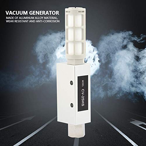 Akozon Vakuumgenerator, CV-25HS pneumatischer Vakuum-Ejektor mit Schalldämpfer