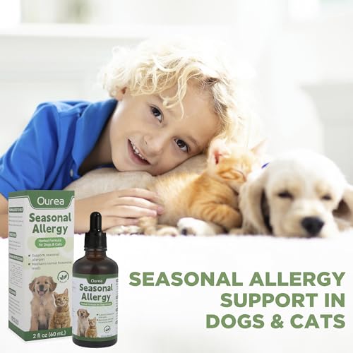 Cat & Dog Seasonal Allergy Relief, for Itching, Scratching and Licking, Natural Herbal Formula Allergy Relief for Dogs Cat, Seasonal and Occasional Allergy for Pet, Support Pets\' Immune System