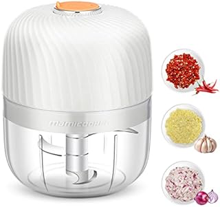 Mini Garlic Food Chopper, Electric Portable Veggie Chopper, Garlic Grinder Masher Onion Chopper, Blender to Vegetable, 250ML Wireless Food Processor for Ginger, Chili, Fruit, Meat, etc