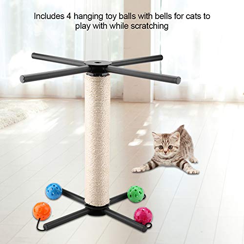 Fockety Poste de raspagem multifuncional, poste de jogo para gatos, gatinhos