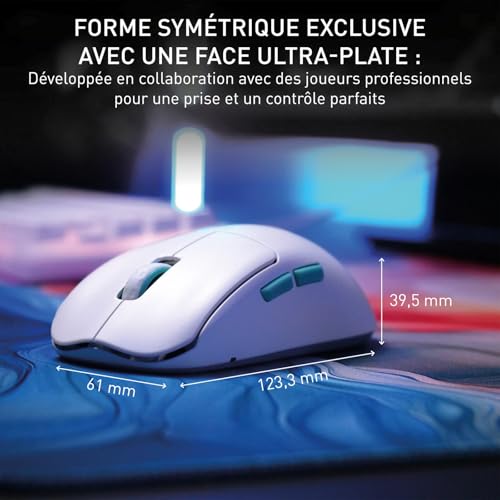 Souris de gaming ultralégère M68 Wireless blanche 2,4 GHz