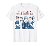 Girl Will Be Girls Patriotic Feminist 4th of July USA Women T-Shirt, Men, White, Small