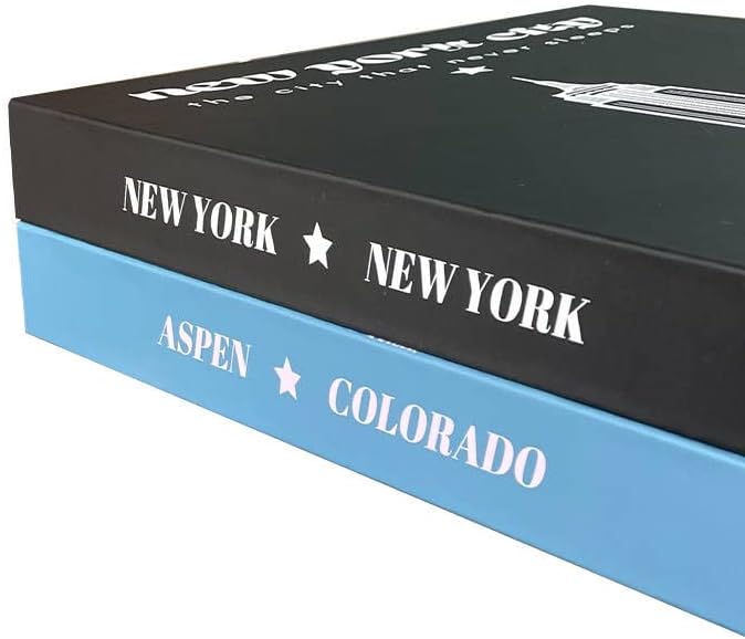 2 PCS Preppy Book for Decoration Fake Book Creative Fashion Decorative Book False Book for Home Office Preppy Teen College Dorm Coffee Table Book Travel Decorative Faux Books for Decoration