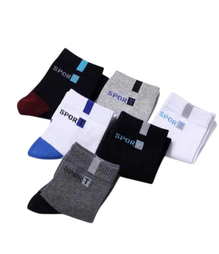 Trendy Men's Cotton Ankle Socks, Soft Breathable & Stretchable, Pack of 5, for Gym Office Travel & Sports (5 sport sockes_tm)-picture-19