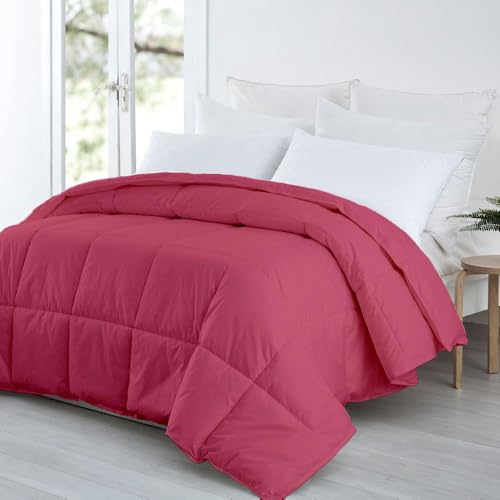 HOMEROKK Couette 140 X 200 cm Rouge 450GR/M² Microfibre Douce - Qualité supérieure - (1 Place)