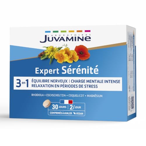 JUVAMINE Sérénité - Rhodiola + Magnésium + Vit B6 - Relaxation - 60 Cpr