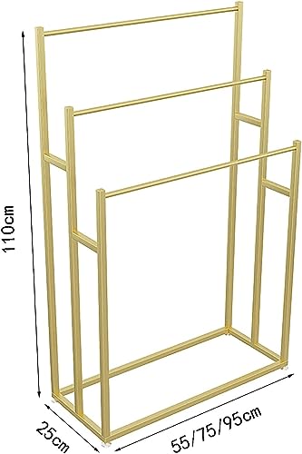 Barre porte-serviettes en métal structure design épuré 55cm