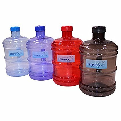 Hippo 1 Gallon BPA Free Reusable Plastic Drinking Water Bottle with Open Straw Cap …