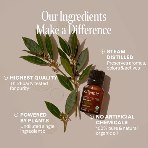 Image of Cliganic Organic Laurel Essential Oil