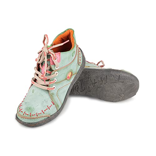 Women's Lace-Up and Side Zipper Ankle Boots Hand Stitching Upper Women's Boots3