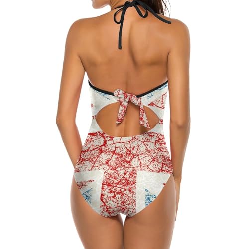 Monokini drapeau vintage pour vos vacances à la plage et séances de natation décontractées - 2