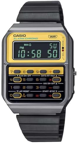 Casio Watch CA-500WEGG-9BEF, Black, Strap.