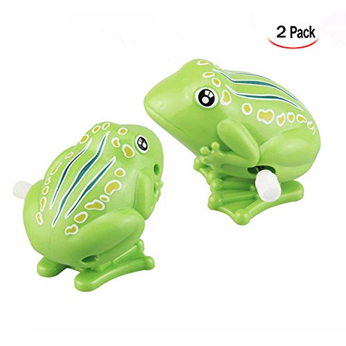 LHKJ 2 Pezzi Wind up Rana Salto di Plastica, Rana