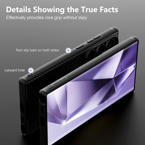 Image of Nillkin for Samsung Galaxy S24 Ultra Case, Slide Camera Cover [Compatible with MagSafe] Military Grade Protection Shockproof Phone Case for Samsung Galaxy S24 Ultra 5G 6.8'' Black