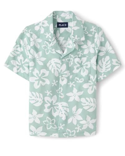 Image of The Children's Place boys Short Sleeve Button Up Shirt