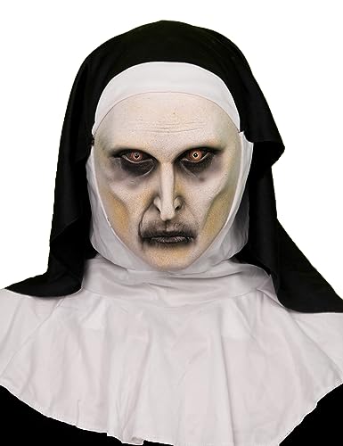 CHEALLTHION TOYS Halloween Nun Scary Latex Mask Halloween Full Head Nun Mask Cosplay Halloween Party Props