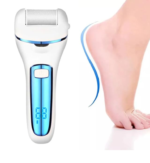 Dissolvant électrique pour callosités bleu avec kit pédicure 14 pièces pour le soin des pieds