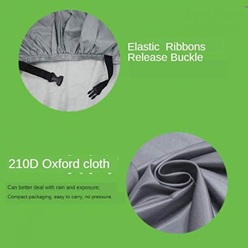 Ronyme Capa para Motocicleta Capa Impermeável para Motocicleta Externa Prateada 2XL