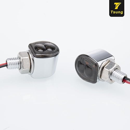 Vista 40 de TSUNG Mini luces intermitentes LED para motocicleta, micro intermitentes para delantero/trasero, universal, pequeño indicador para Cafe Racer Bobber