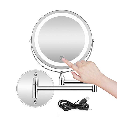 Miroir de rasage tactile double source lumineuse LED - 2