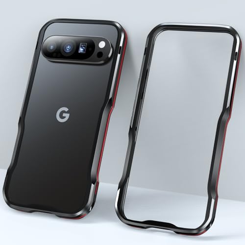 Coque Google Pixel 9 argenté antichoc avec cadre métallique élégant