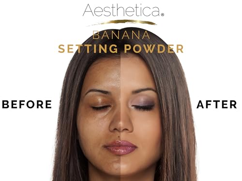 Aesthetica Banana Loose Setting Powder - Flash Friendly Superior Matte Finish Highlighter & Finishing Powder - Includes Velour Puff - Thumbnail 5