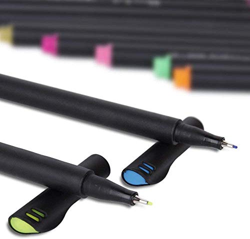 24 Fineliner Pen Set - Zanskar 24 Point Pen Sets 0.4 MM Fineliner Color Pens for Writing/Drawing/Coloring. Jot Down The Happiness in Life