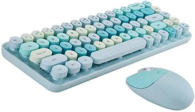 Electronics - Mini Keyboard Wireless Keyboard and Mouse Set 68Keys USB for PC Gamer Completo Gaming Accessories for Travel Desktop Laptop (Green)
