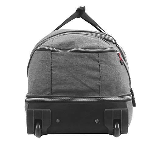 Wrangler Rolling Travel Duffel, Gray Heather