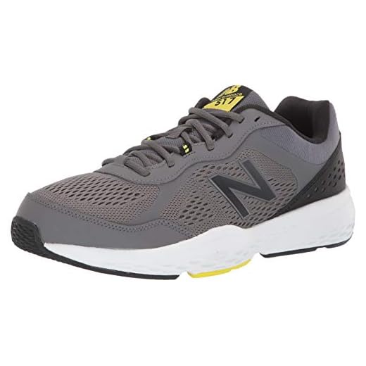 New Balance Men's 517 V2 Cross Trainer, Castlerock/Sulphur Yellow, 10.5