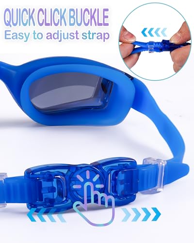 Image of Aegend Kids Swim Goggles, Pack of 2 Swimming Goggles for Children Boys & Girls Age 3-14