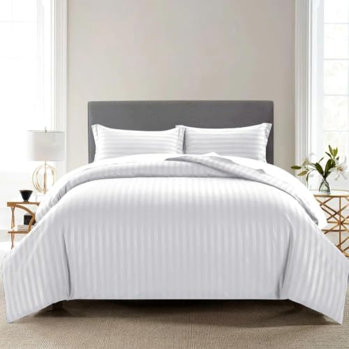 Image of Double Bed Duvet Cover 92 x 102 Inches | 250 TC Premium Glace Cotton Soft & Breathable Comforter Cover with Closure | for Home, Hotel, Guest House & PG |