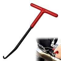 Federhaken, Federzieher, Metall Federzug Haken, T Haken Federzieher, Auspuff Federhaken, T-Griff Abzieher mit Gummibeschichtung für Roller Motorrad Fahrrad Auspuffrohr Federinstallation, 16 X 8 cm