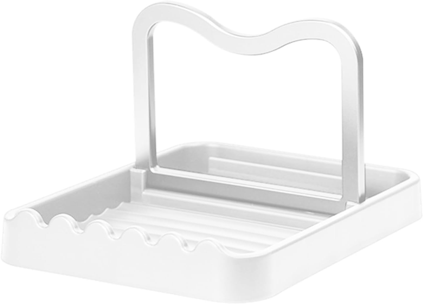 Kitchen Tool Organiser With Nonslip Base Quick Setups Spoon Rest with Lid Holder Space Efficient