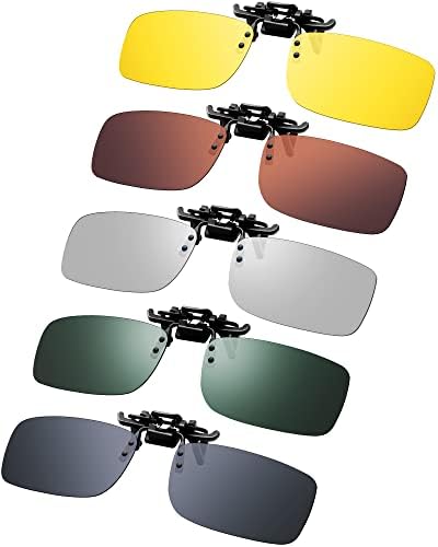 Frienda 5 Polarized Clip on Sunglasses