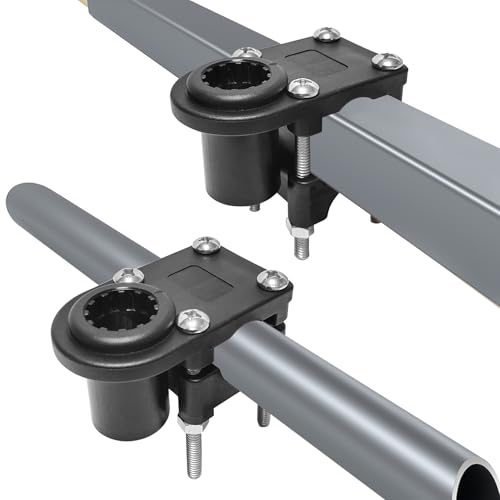 EDSRDPLT #6001 2PCS Rod Holder Rail Mount, Fits 1-1/4