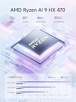 MINIS FORUM AI X1 Mini-PC Barebone, AMD Ryzen AI 9 HX 470 (12C/24T, bis zu 5,2 GHz, 86 Tops), Radeon 890M, 2X USB4, OCuLink, Quad 4K Output, Wi-Fi 7, 2,5GbE, ohne RAM/SSD – Ansicht 3