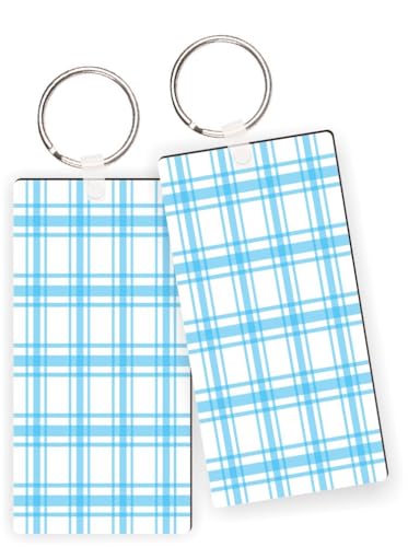 Island Gifting - Blue Plaid Checks - Keychains Key Chains